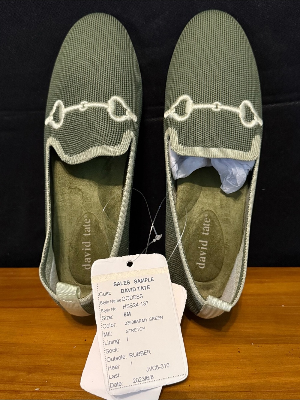 DAVID TATE Knit Ballerina Slip-On  Flats Size 6 Women New With Tags